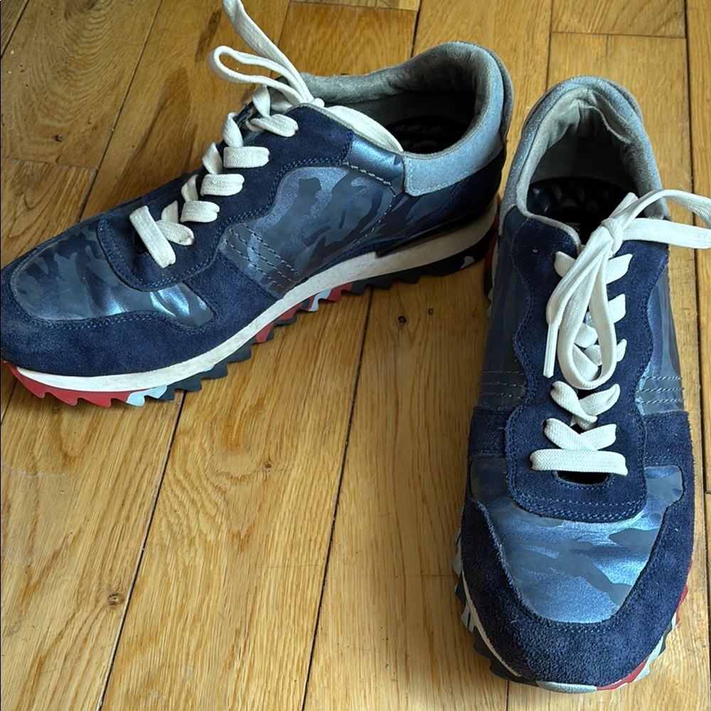 Karl Lagerfeld Blue and White Sneakers with Sporty Design